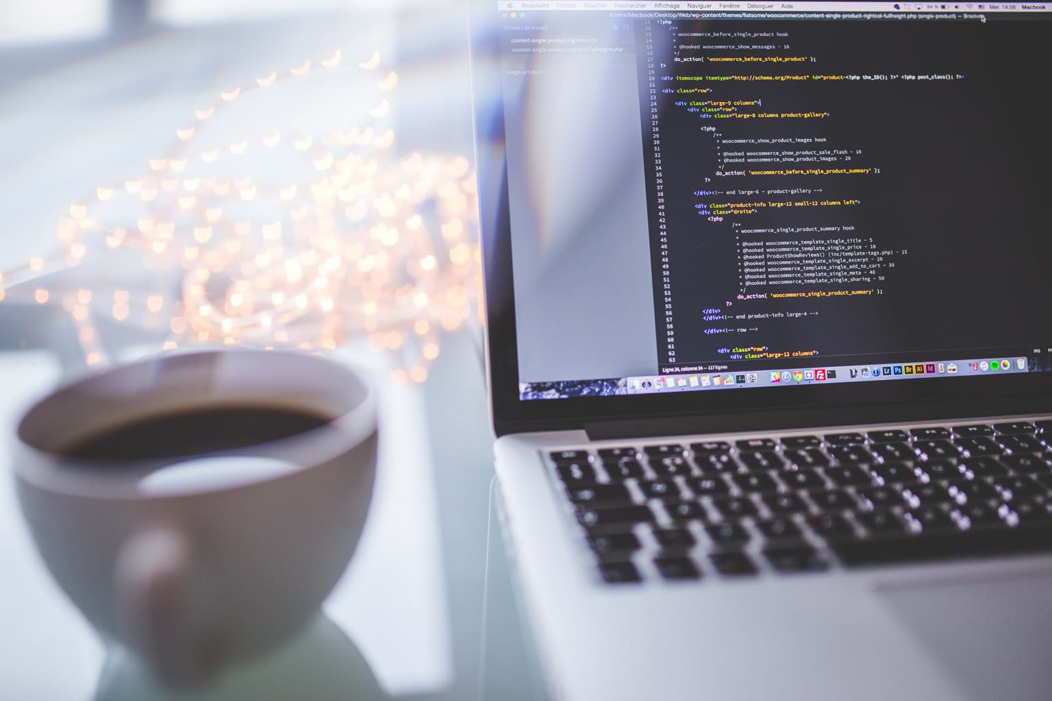 Manchester Website Design Laptop Coffee